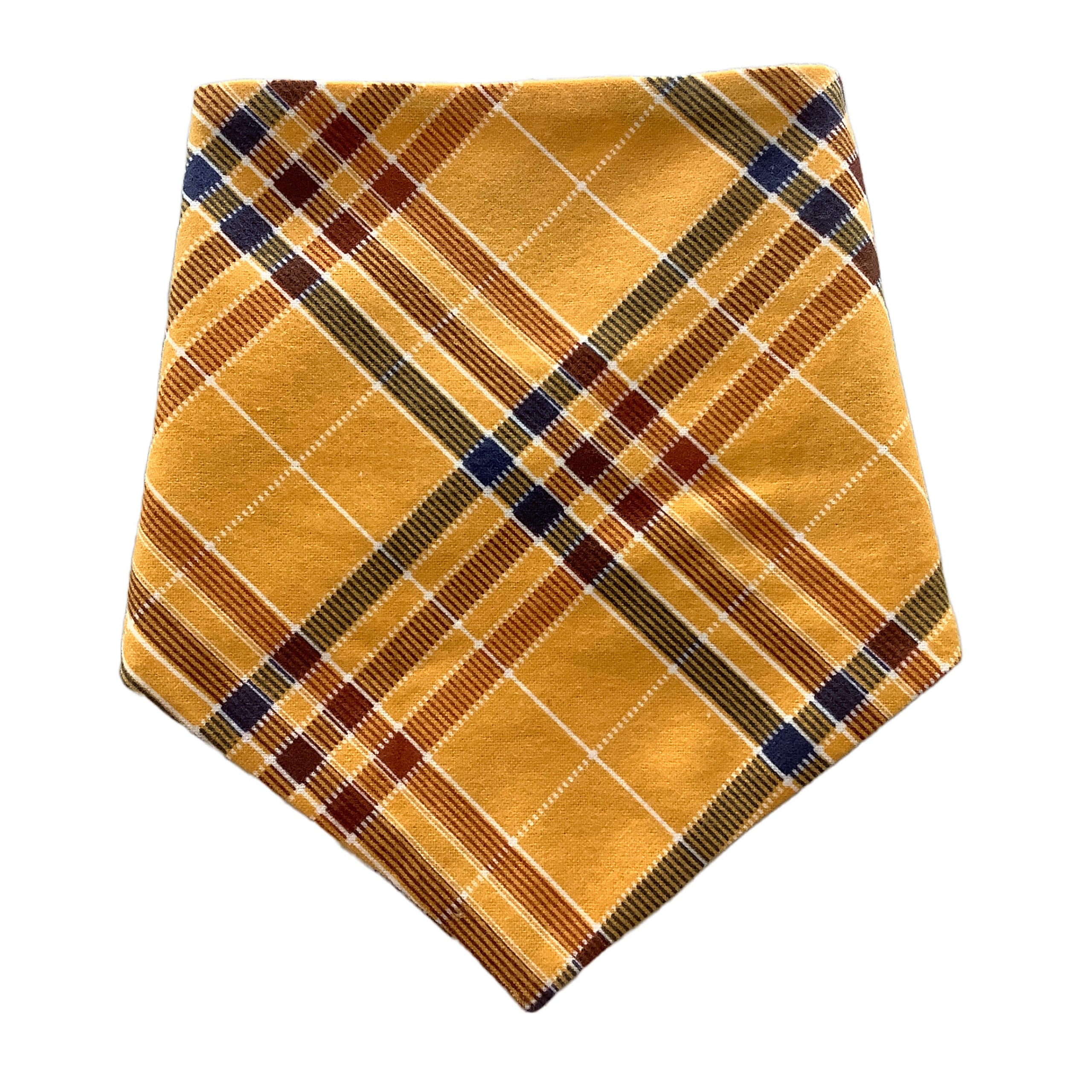 Mustard Plaid Bandana Nana's Bandanas Pet Boutique